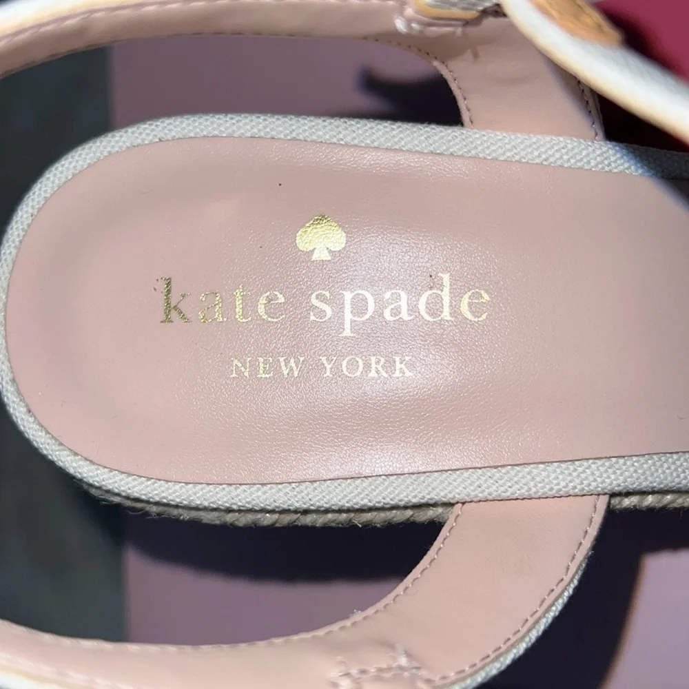 Kate Spade New York Tan Tulum Ankle Strap Wedge Heel Sandal - Size 10, NIB